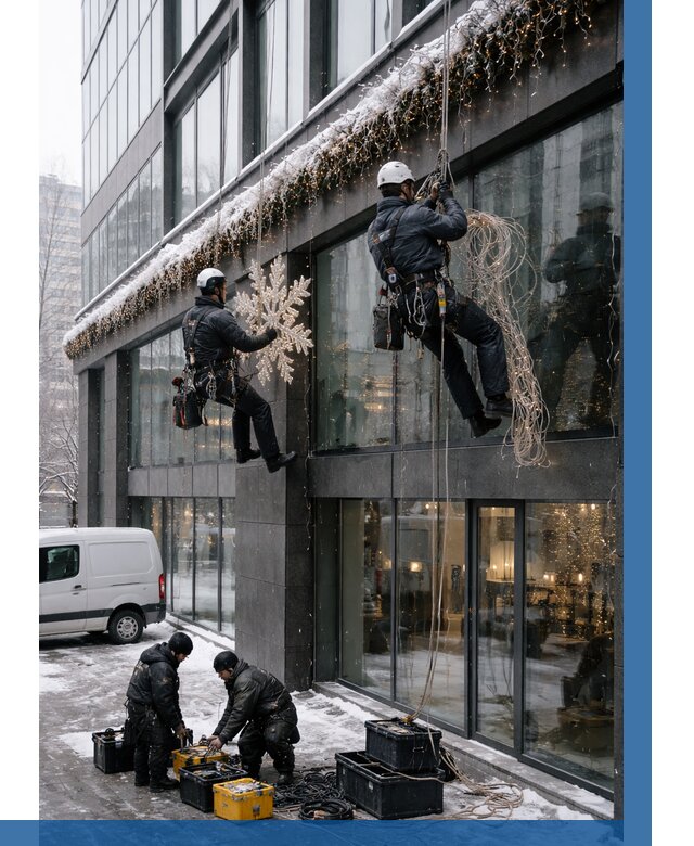 Демонтаж новогоднего оформления в Переславле-Залесском от 5708 р. | ВЫСОТНИК-Прс