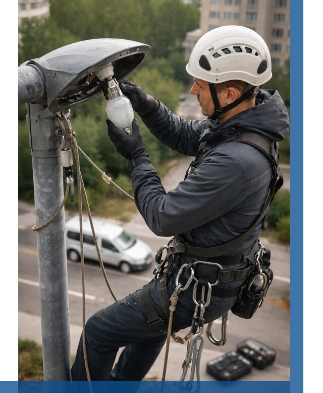 Замена ламп на высоте в Переславле-Залесском от 2595 р. | ВЫСОТНИК-Прс