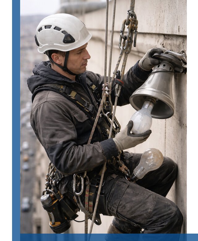 Замена ламп на высоте в Переславле-Залесском профессионально и быстро