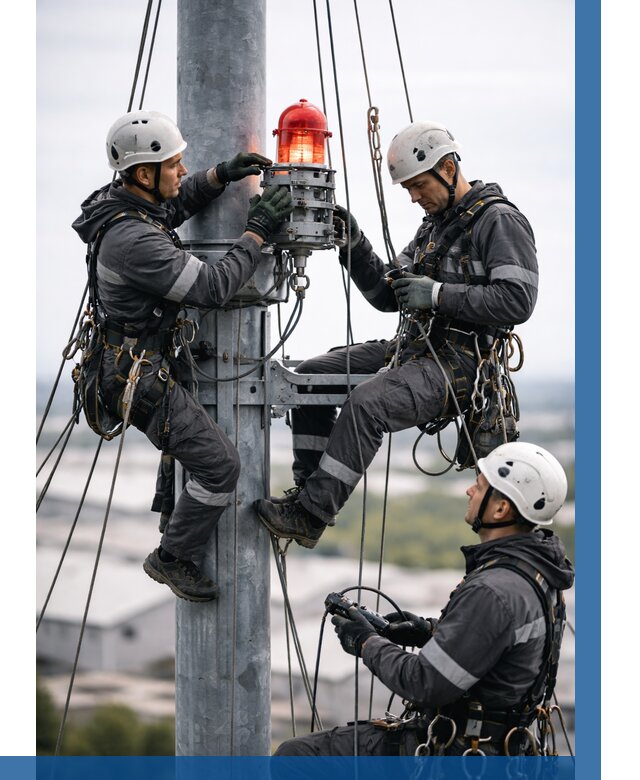 Монтаж заградительных огней в Переславле-Залесском от 8822 р. | ВЫСОТНИК-Прс