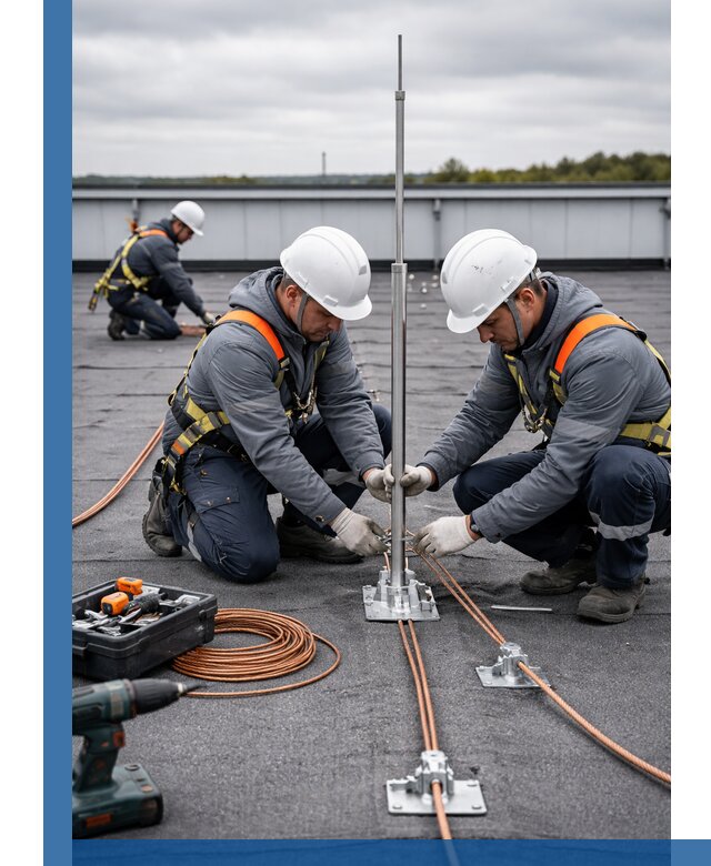 Монтаж молниезащиты на кровле в Переславле-Залесском под ключ с гарантией