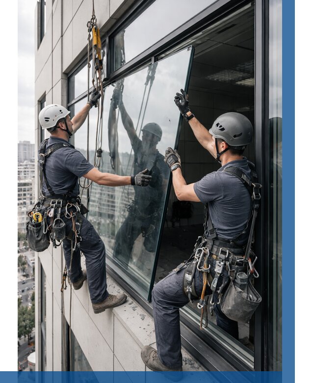 Замена стеклопакетов на высоте в Переславле-Залесском от 5708 р. | ВЫСОТНИК-Прс