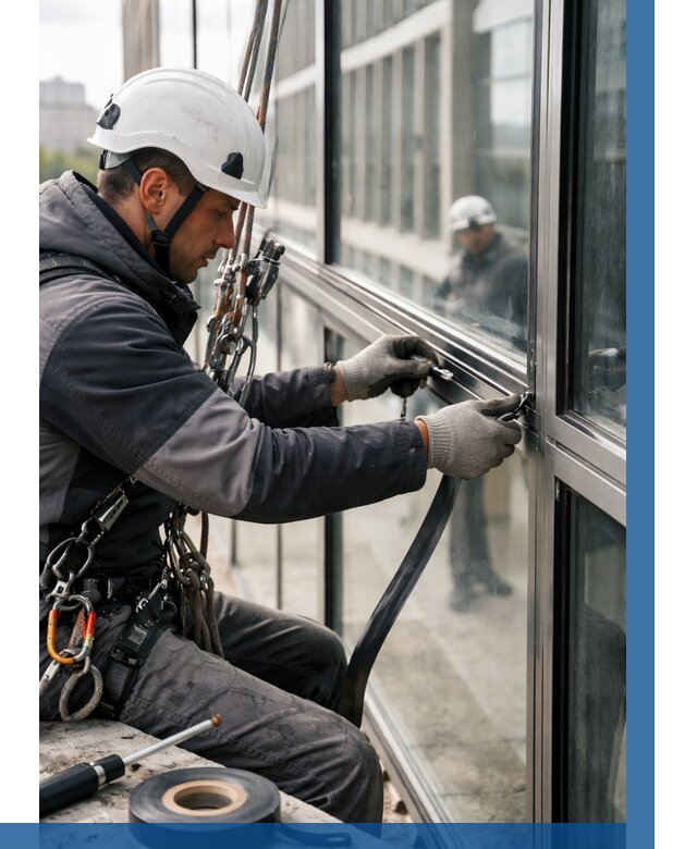 Ремонт витражных конструкций в Переславле-Залесском от 3633 р. | ВЫСОТНИК-Прс