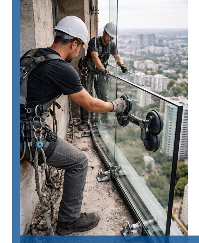 Монтаж стеклянных ограждений под ключ с гарантией в Переславле-Залесском
