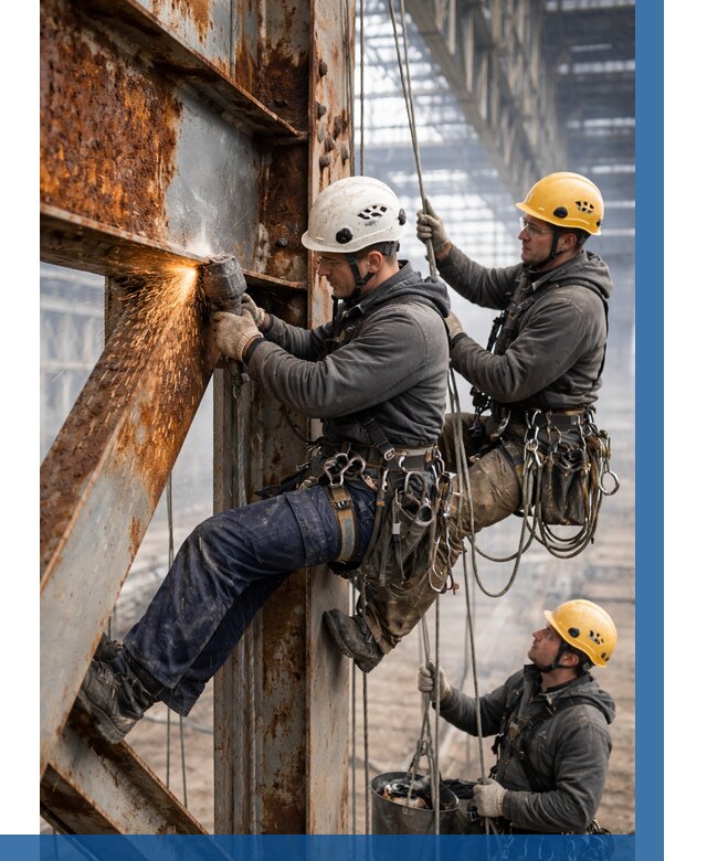 Зачистка металла от ржавчины в Переславле-Залесском от 363 р. | ВЫСОТНИК-Прс