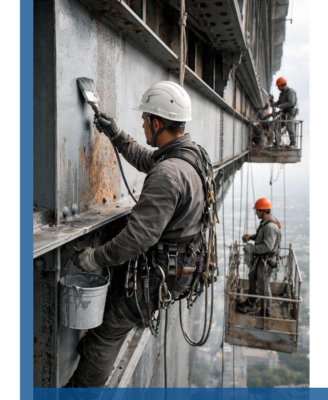 Покраска металлоконструкций на высоте в Переславле-Залесском профессионально