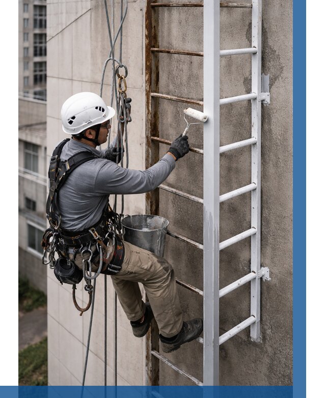 Покраска пожарных лестниц в Переславле-Залесском от 4671 р. | ВЫСОТНИК-Прс
