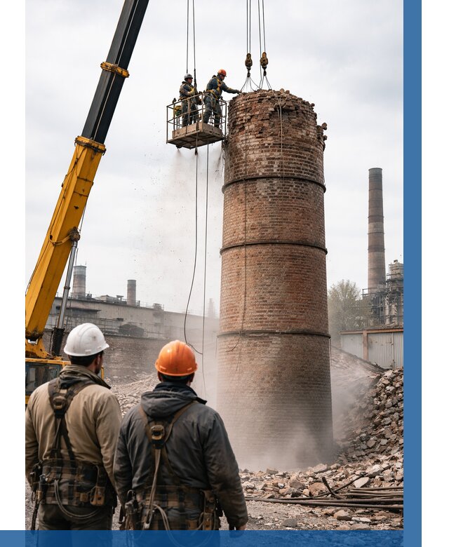 Демонтаж дымовой трубы в Переславле-Залесском от 93411 р. | ВЫСОТНИК-Прс, смета