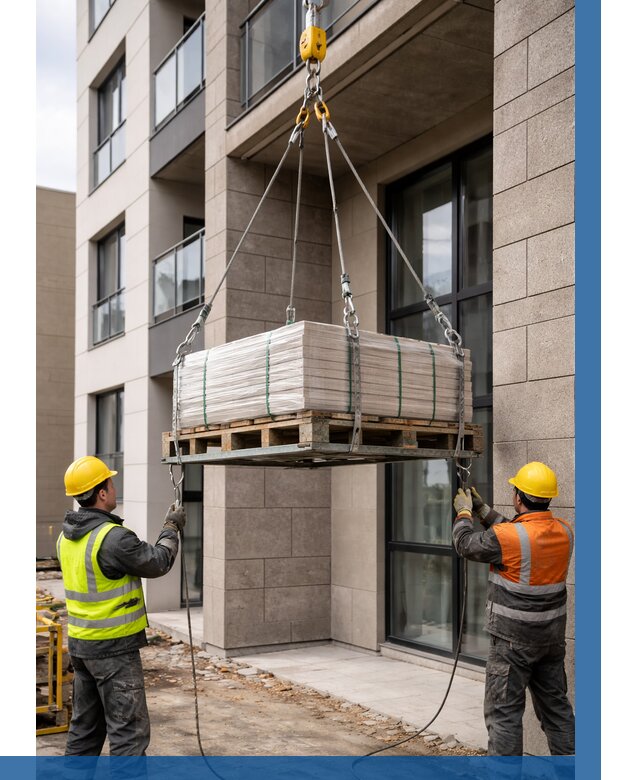 Подъем керамогранита на этаж в Переславле-Залесском от 3633 р. | ВЫСОТНИК-Прс