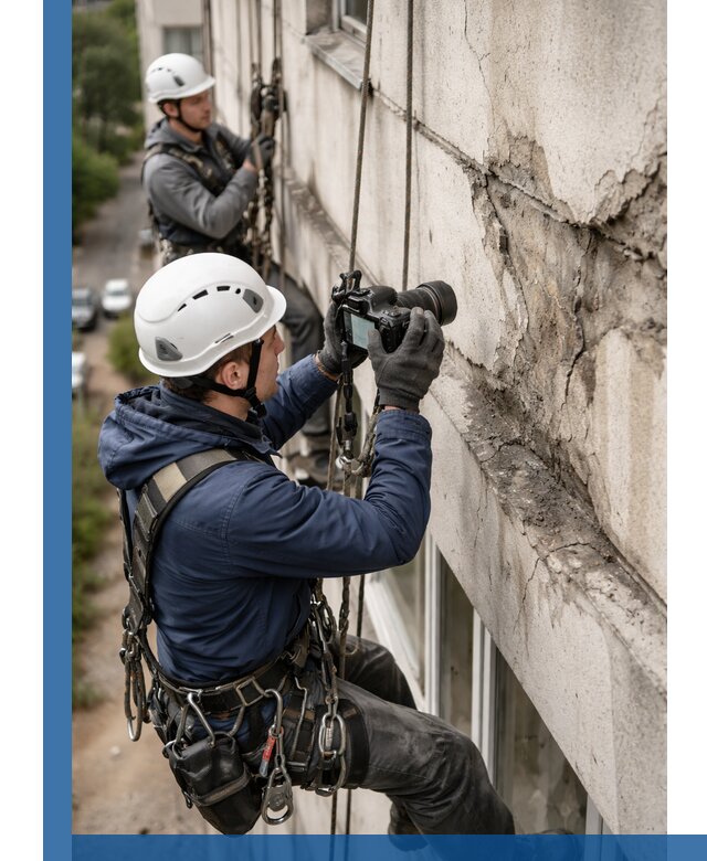 Фотофиксация дефектов фасада с высотной съемкой в Переславле-Залесском