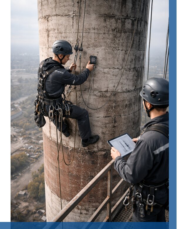 Обследование дымовой трубы в Переславле-Залесском от 8303 р. | ВЫСОТНИК-Прс