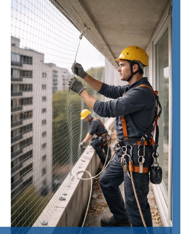 Монтаж сетки от птиц в Переславле-Залесском от 4671 р. | ВЫСОТНИК-Прс