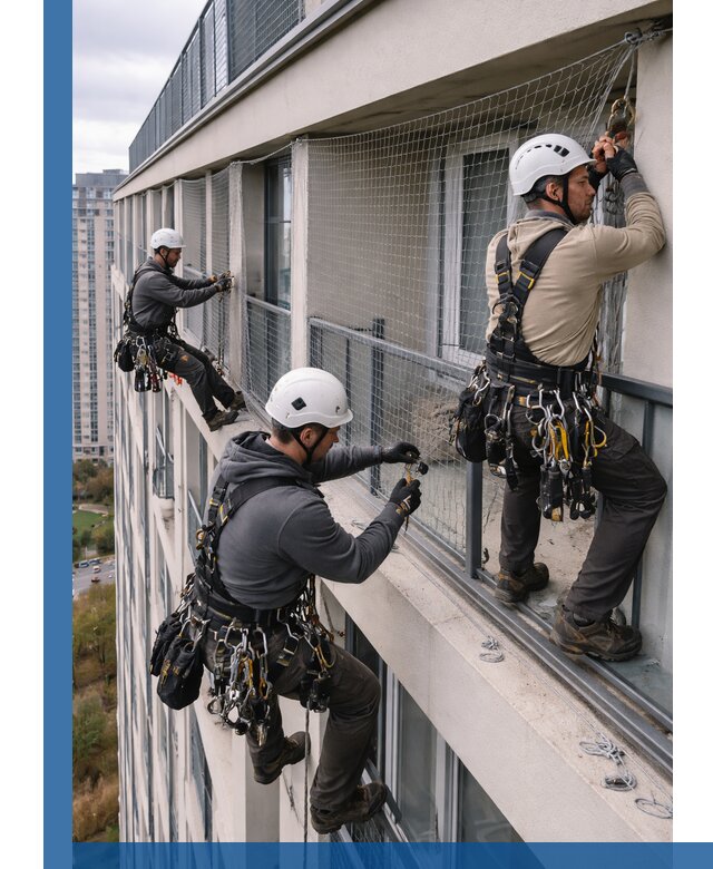 Профессиональный монтаж защитной сетки от птиц в Переславле-Залесском